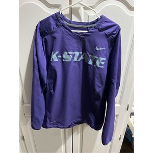 Nike K-State Baseball Dri-FIT Pullover Purple Sweatshirt Size Small Wildcats
